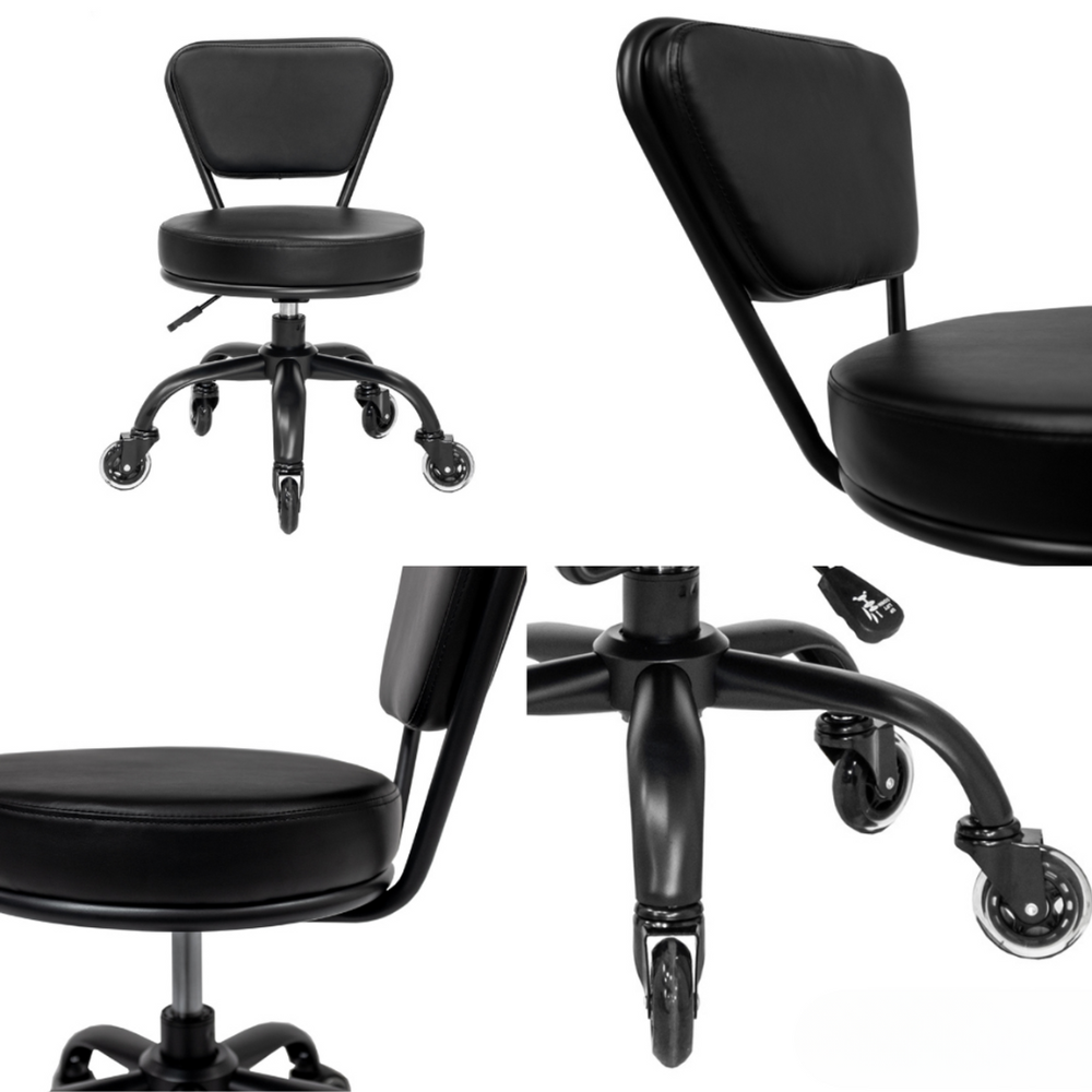 DAYTON ROLLING STOOLS WITH ROLLER BLADES WHEELS