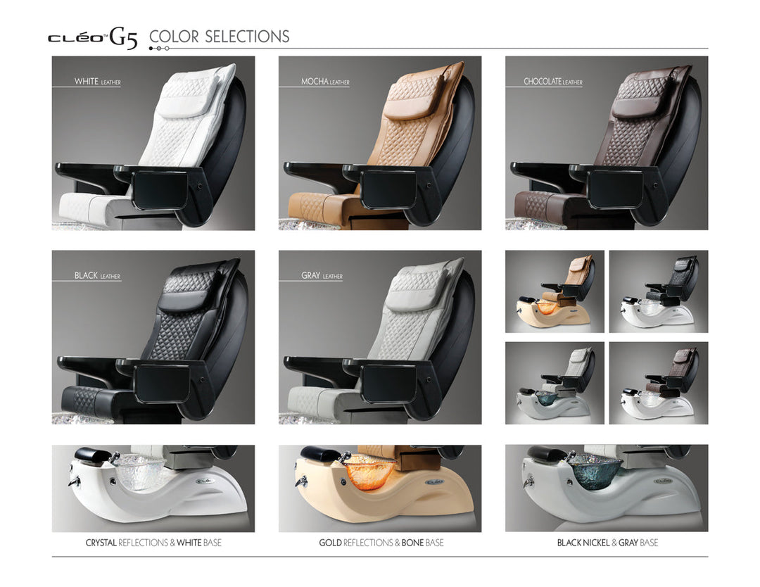 Cleo G5 White Pedicure Chair