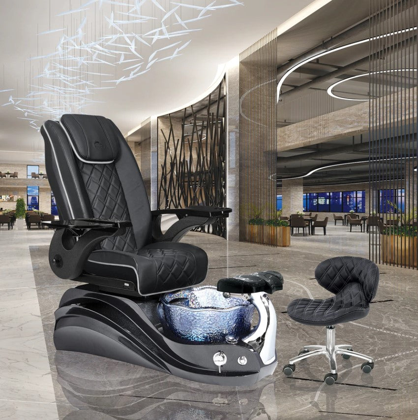 Crane Black Pedicure Chair