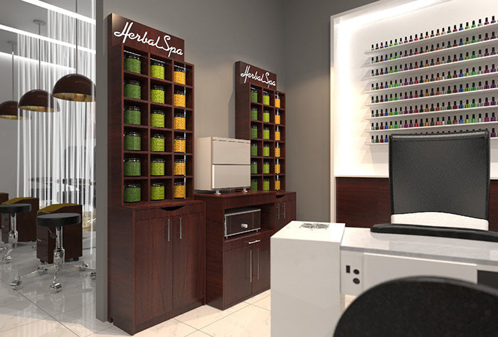 Mini Herbal Salon Display Cabinet