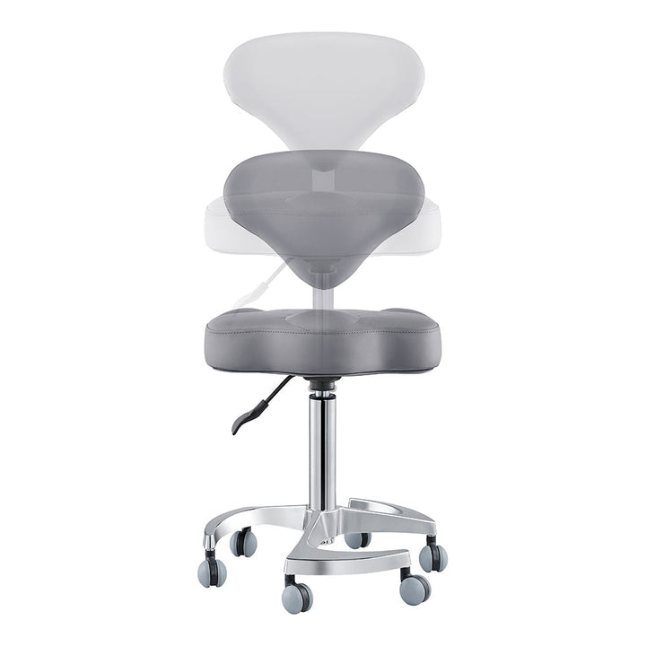 Tao Rolling Saddle Stool with Back