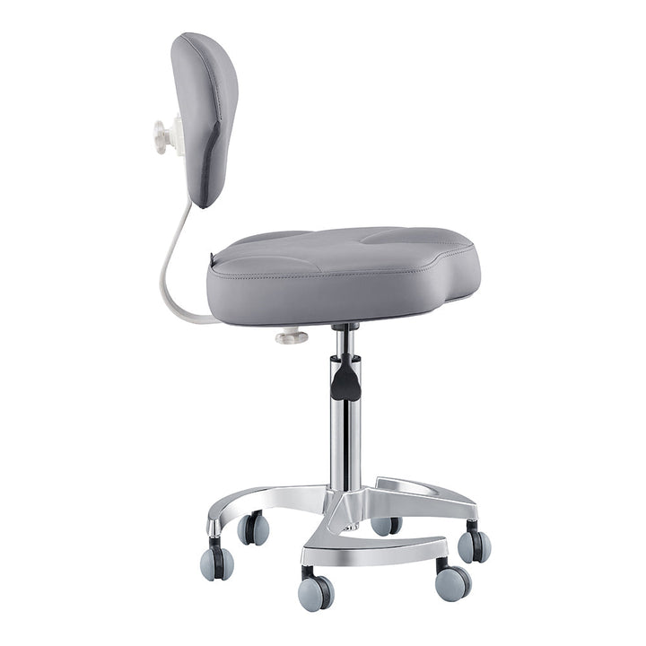 Tao Rolling Saddle Stool with Back