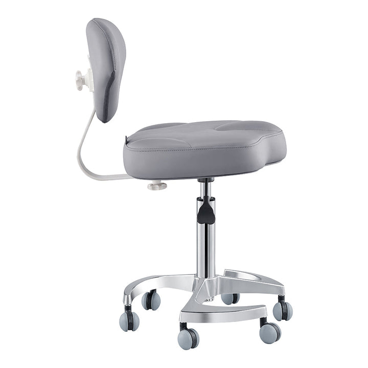 Tao Rolling Saddle Stool with Back