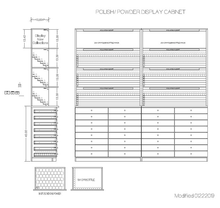 DreaMau Polish & Powder Display Cabinet