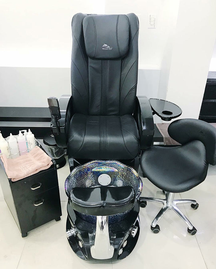 Crane Black Pedicure Chair