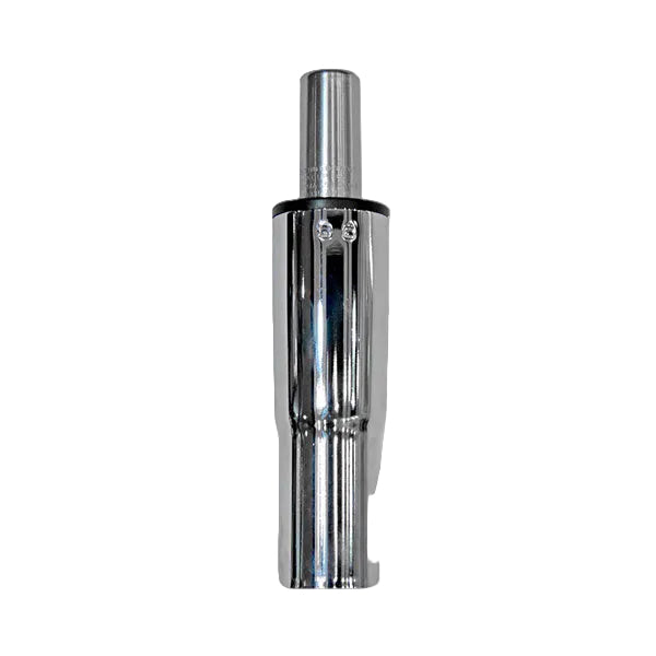 A heavy-duty steel hydraulic gas lift replacement cylinder designed for salon chairs and technician stools.