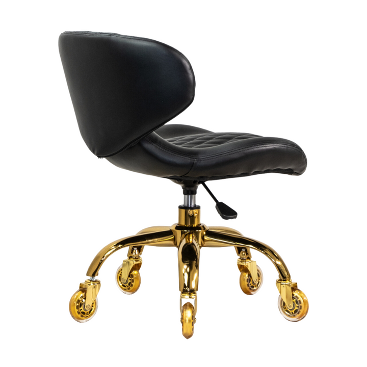 HUGO PEDICURE STOOL (GOLD CASTERS)