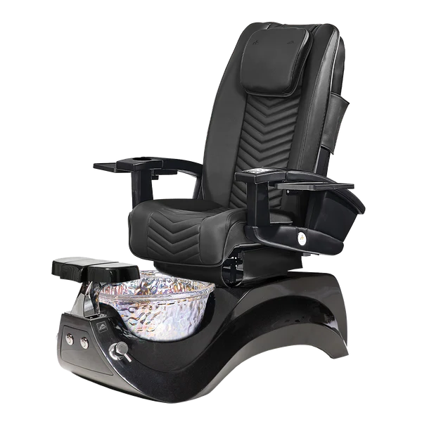 Alden Crystal Black Pedicure Chair