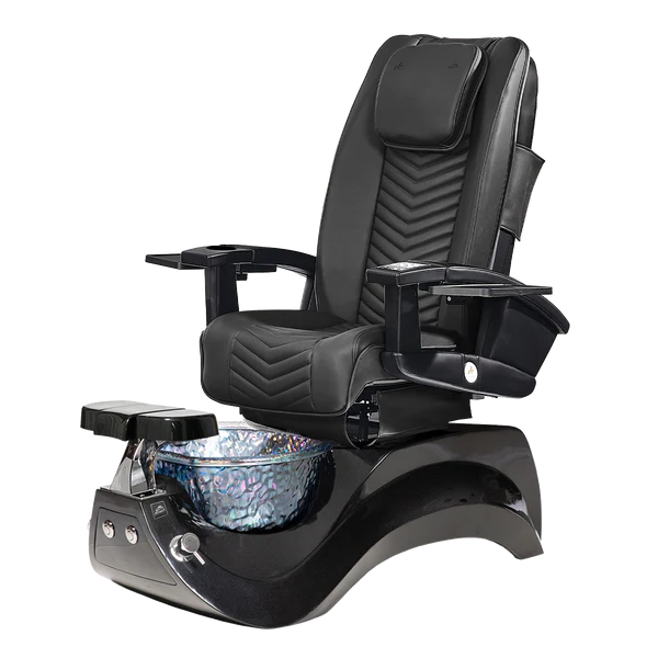Alden Crystal Black Pedicure Chair