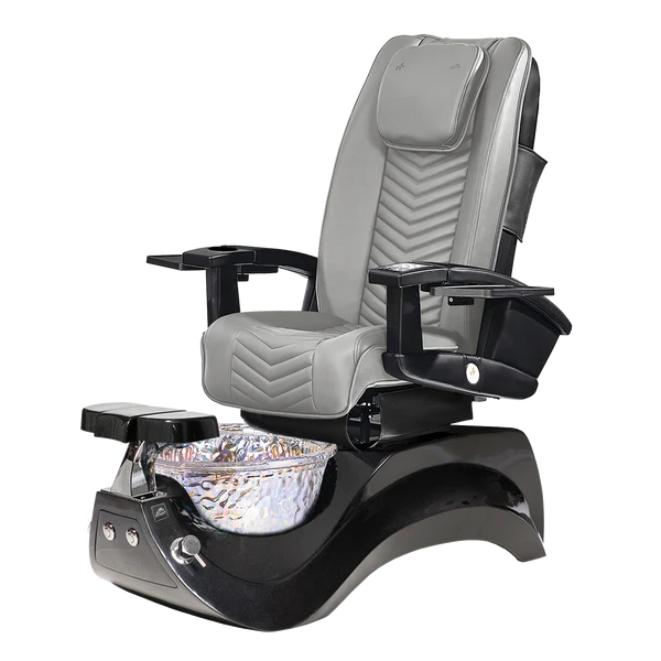 Alden Crystal Black Pedicure Chair