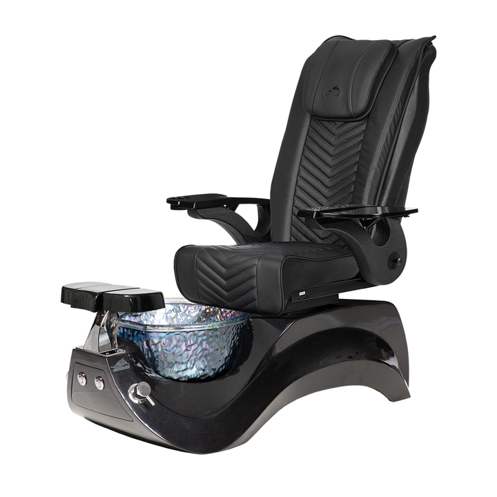 Alden Crystal Black Pedicure Chair