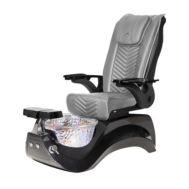 Alden Crystal Black Pedicure Chair