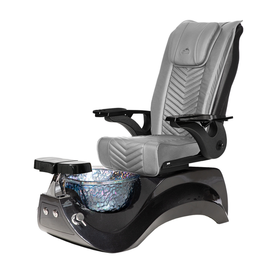 Alden Crystal Black Pedicure Chair