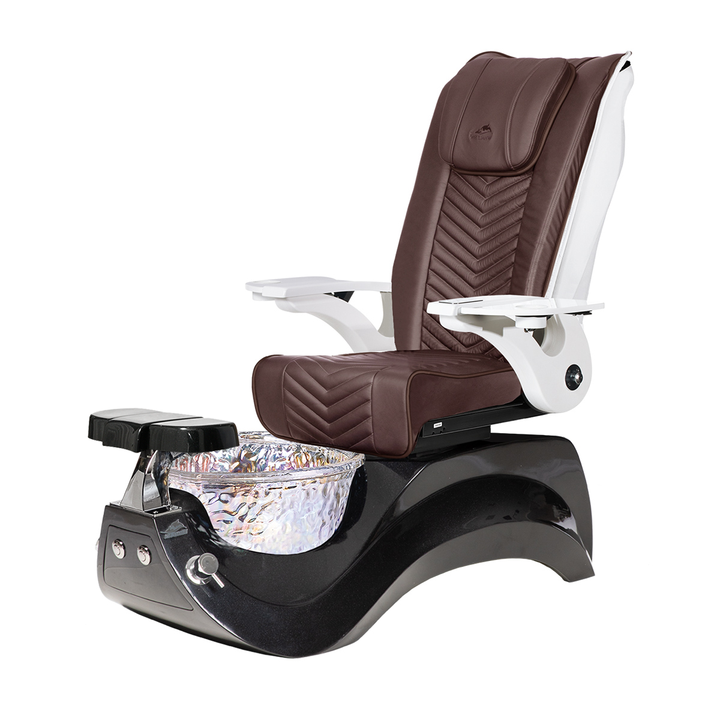 Alden Crystal Black Pedicure Chair