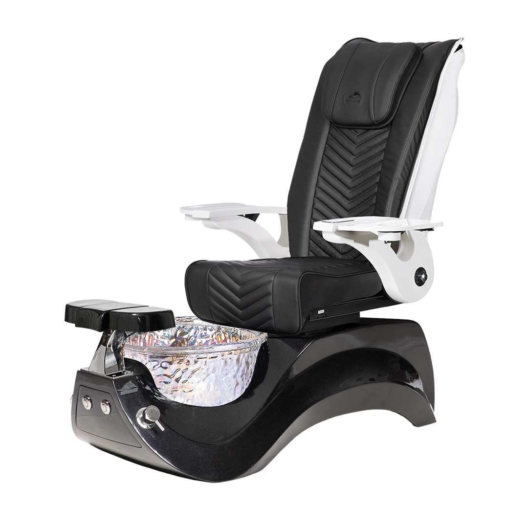 Alden Crystal Black Pedicure Chair