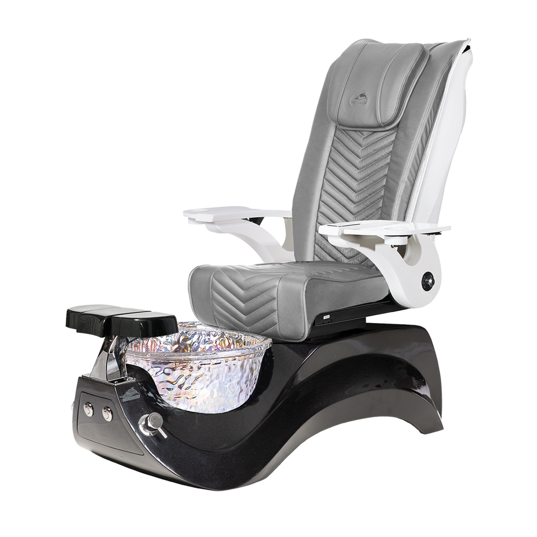 Alden Crystal Black Pedicure Chair