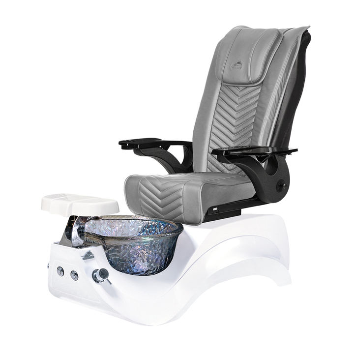 Alden Crystal White Pedicure Chair