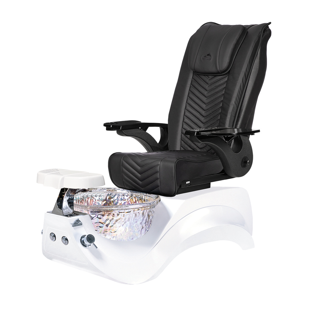 Alden Crystal White Pedicure Chair