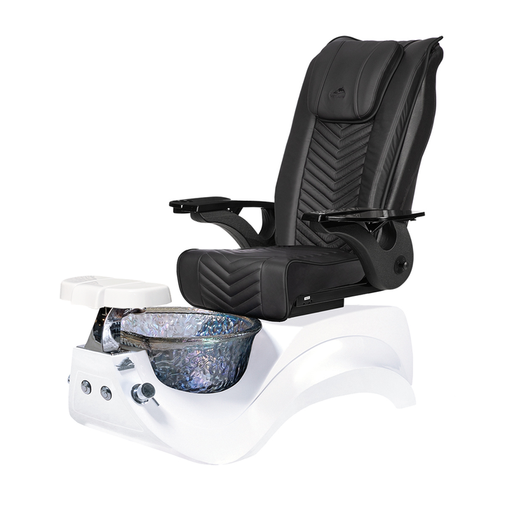 Alden Crystal White Pedicure Chair