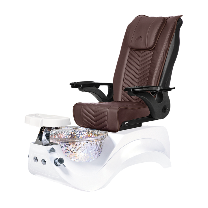 Alden Crystal White Pedicure Chair