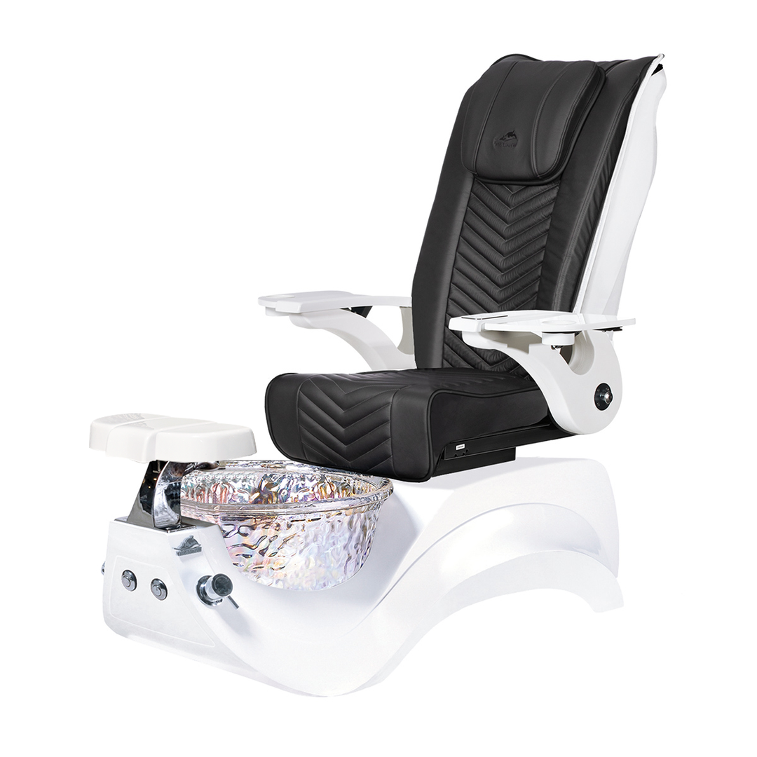 Alden Crystal White Pedicure Chair