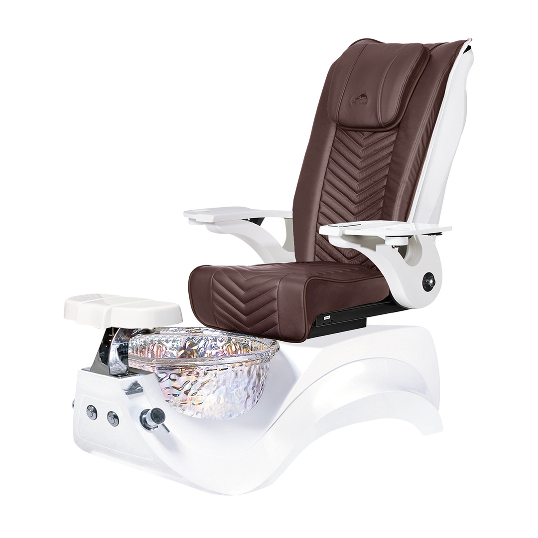 Alden Crystal White Pedicure Chair