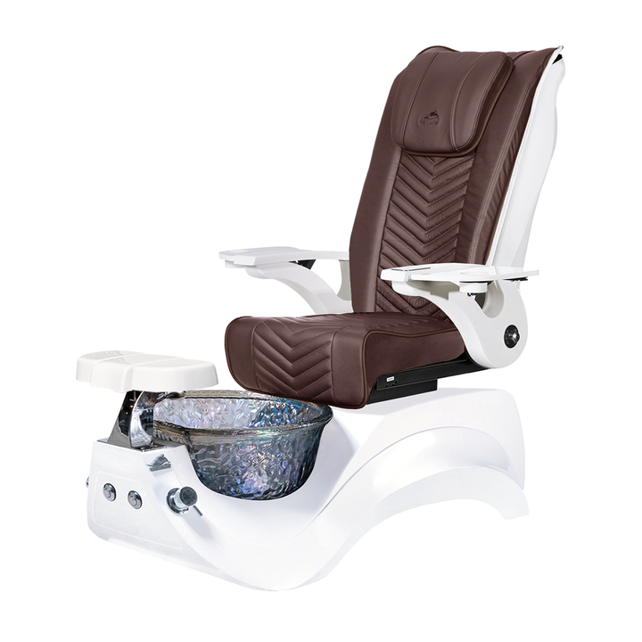 Alden Crystal White Pedicure Chair