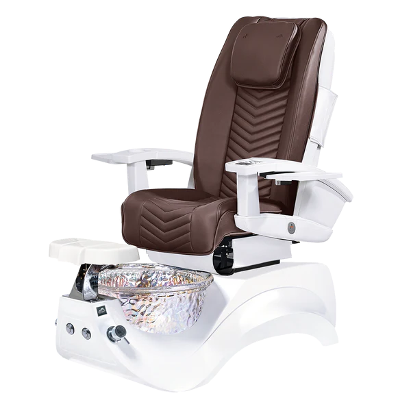 Alden Crystal White Pedicure Chair