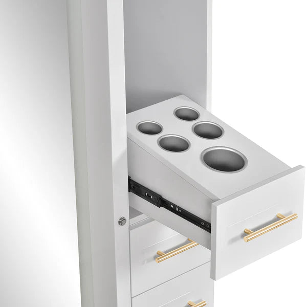 Adonis Single LED Lighted Salon Styling Station