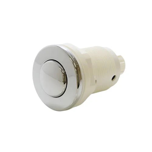 Pedicure chair air switch button with secure retainer nut for spa basin replacement parts.