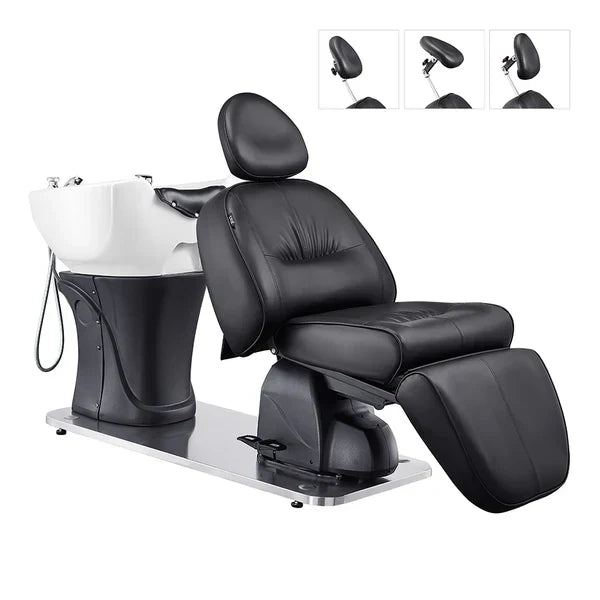 Maximus Spa Salon Reclining Shampoo Bed with Rotating Seat