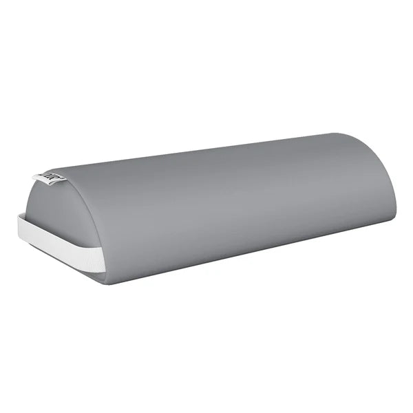 Gray DIR therapeutic neck bolster and lumbar support pillow for massage and spa use