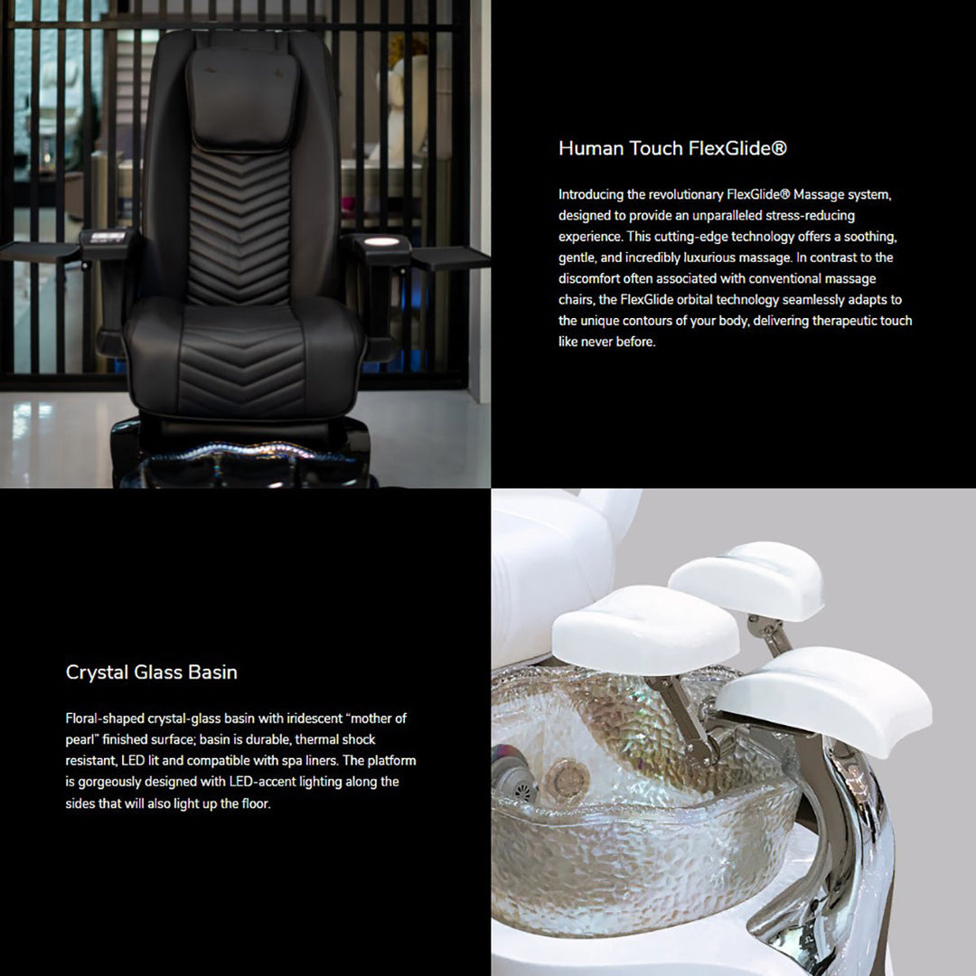 Lucent II Black Pedicure Chair