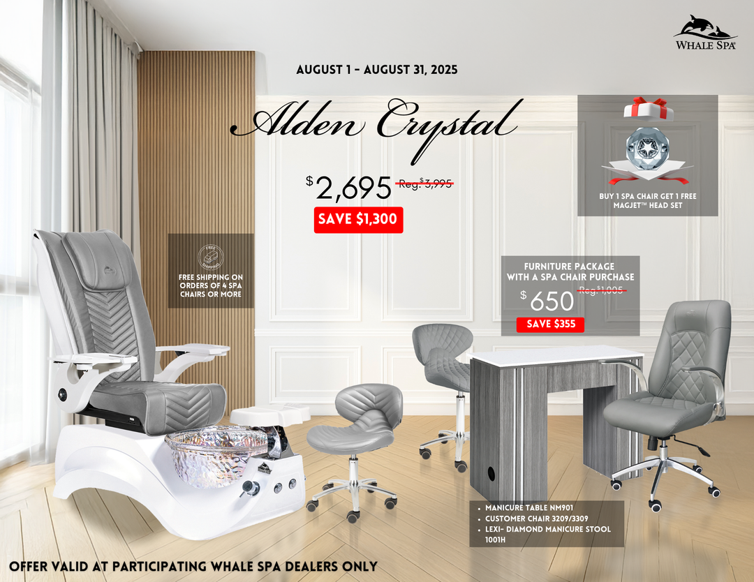 Spa Salon Furniture Package Deals Alden Crystal Pedicure Chair Package Deal – Nail Marketplace