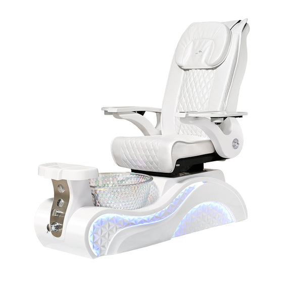 Lucent II White Pedicure Chair
