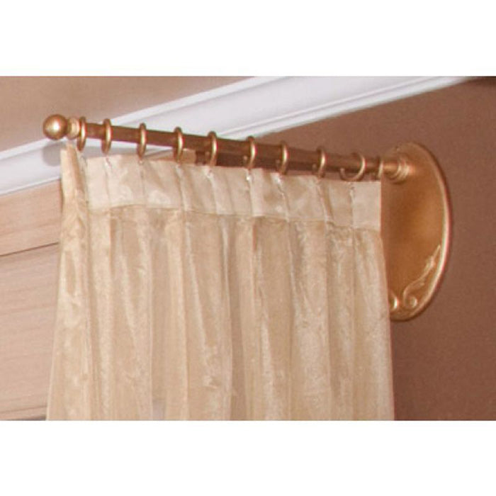 Gold Wooden Salon Drapery Rod