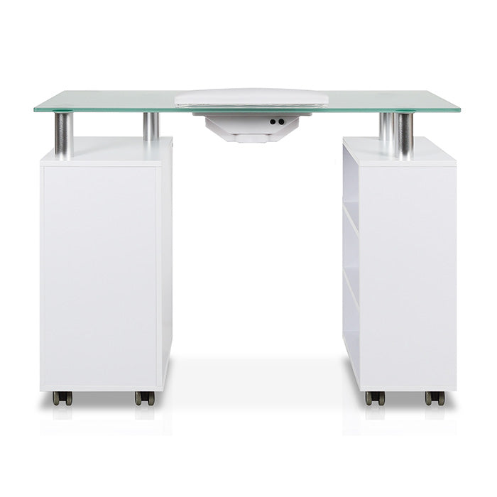 Glass Top Nail Table