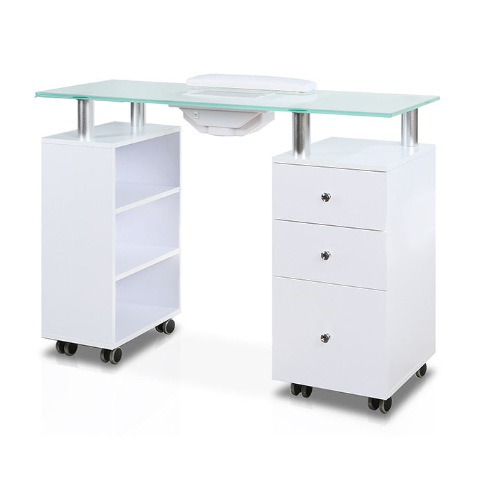 Glass Top Nail Table