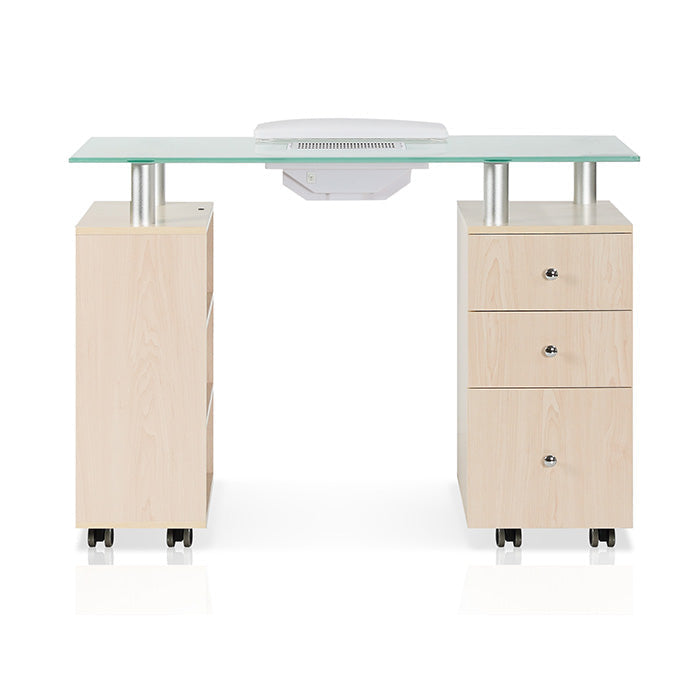 Glass Top Nail Table