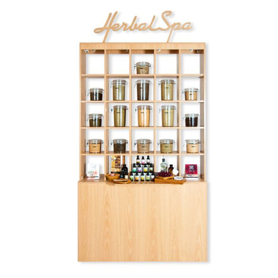 Double Herbal Salon Display Case