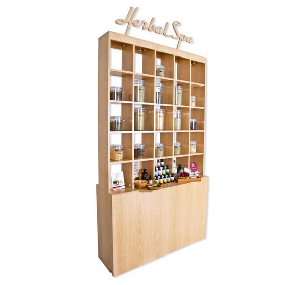 Double Herbal Salon Display Case
