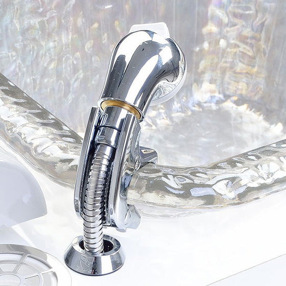 Square Glass Sink Shower Head Holder