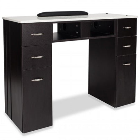 White Granite Top Nail Table