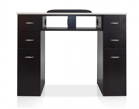 White Granite Top Nail Table