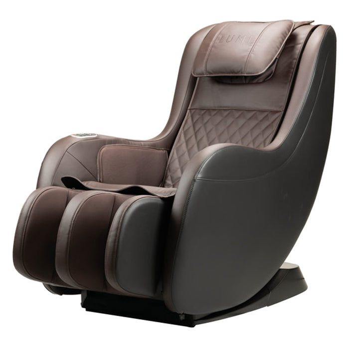 The Yumi massage chair has a compact design and provides a full L-Track massage in a small space. It has 10 airbags for massage and can support users who are up to 6 feet tall and weigh less than 260 lbs. It is both elegant and functional.